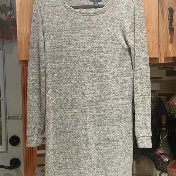 Gray Long Sleeve Knit Dress - Picture 1 of 2